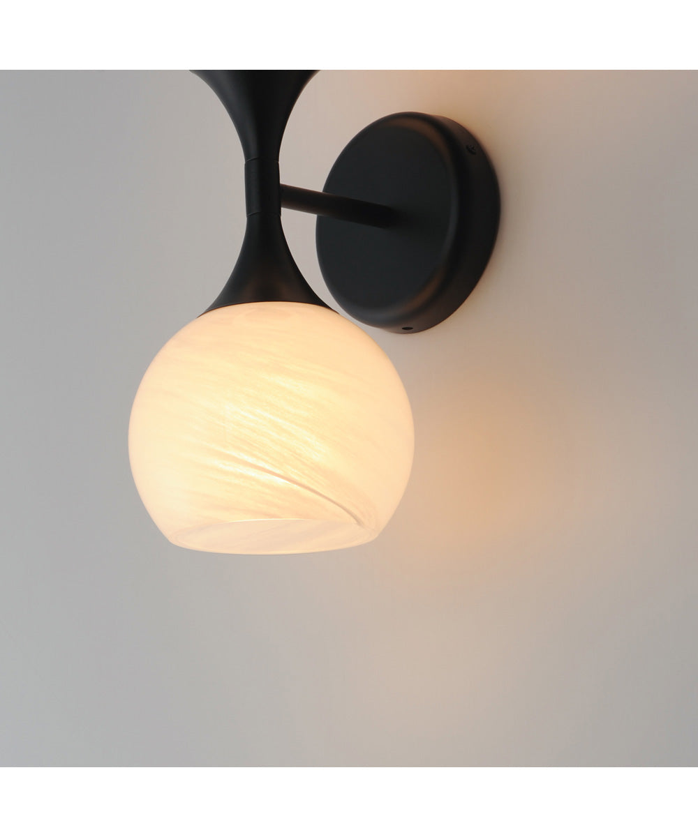 Neve 2-Light Wall Sconce Black