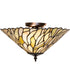 16" Wide Willow Jadestone Flush Mount