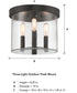 Otto 3 Light Flushmount Matte Black
