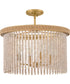 Indra 4-Light Large Convertible Semi-Flush Mount in Lacquered Brass