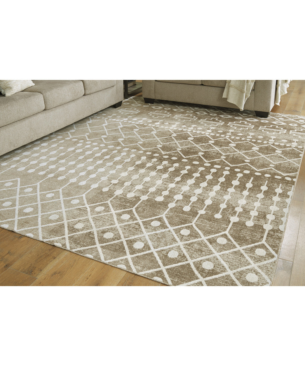 Bunchly Washable Large Rug Tan/Brown/Cream