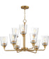 Hudson 9-Light Two-Tier Chandelier Natural Aged Brass