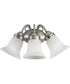 OPEN BOX Bedford 3-Light Etched Alabaster Glass Traditional Bath Vanity Light Brushed Nickel
