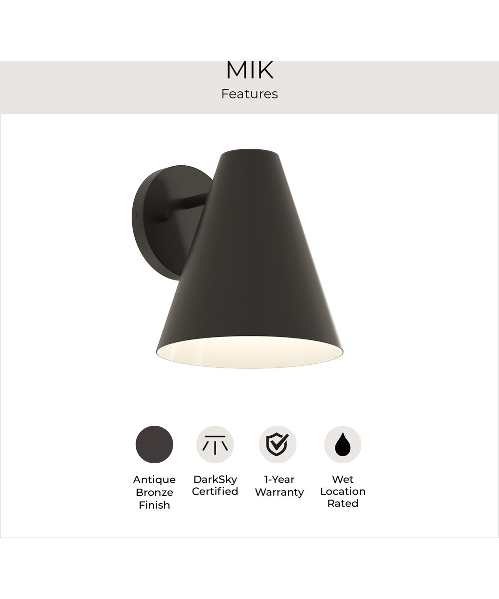 Mik Large Outdoor Wall Light Antique Bronze