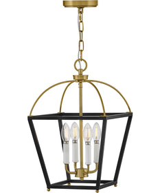 Tate 4-Light Medium Pendant in Black