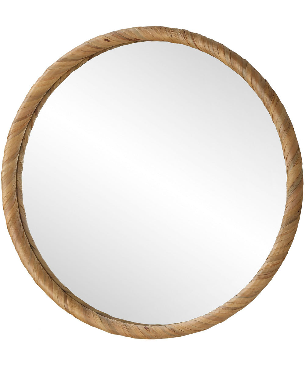 32x32" Wall Mirror with Tightly Wrapped Seagrass