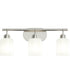 Reines 3-Light Bath Vanity with Opal Glass Shades Brushed Nickel