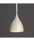 Fleur 1-Light Mini Pendant White/Gold