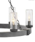 Sawyer 6-Light Medium Outdoor Single Tier in Aged Zinc