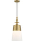 Ava  1 Light Pendant Brushed Gold