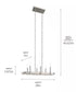 Brene 28"W 6-light Linear Farmhouse Chandelier by Kichler Brushed Nickel Finish