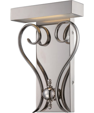 8"W Coco 1-Light LED Vanity & Wall Polished Nickel