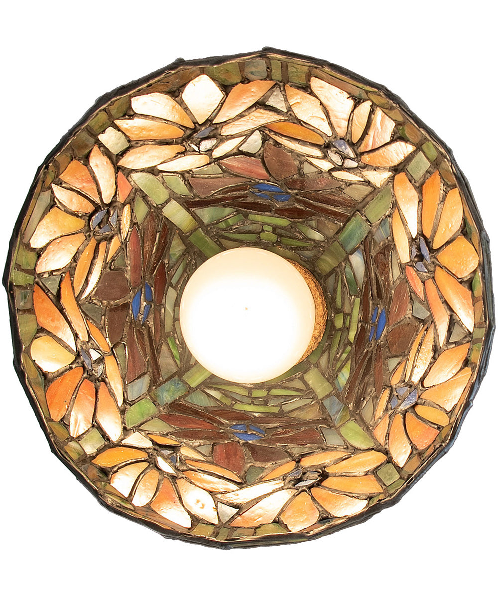 8" Wide Poinsettia Flushmount