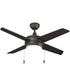 52" Europa IV 4-Blade Ceiling Fan Oil Rubbed Bronze Finish with Integrated LED Light