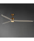 Woodwind 80 inch Solid Wood Blade Fan W LED Natural Aged Brass