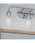 Ilia 3-Light Bath Vanity with Clear Glass Shade Polished Chrome