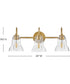 Vera 3-Light Medium Three Light Vanity in Lacquered Brass