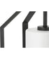 Vertex 1-Light Etched White Foyer Light Matte Black