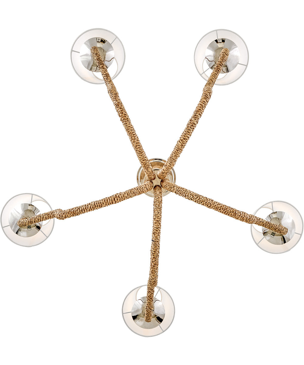 Harwich 5-Light Medium Chandelier in Polished Nickel
