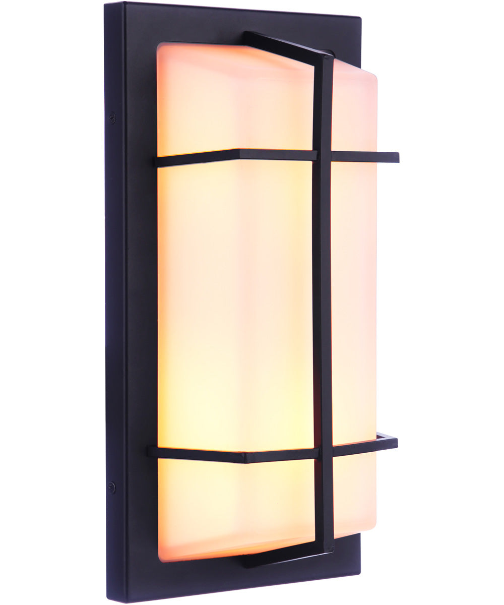 Bulkhead Rectangular 2-Light Outdoor Lighting Textured Black