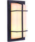 Bulkhead Rectangular 2-Light Outdoor Lighting Textured Black
