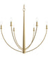 Jheni 6-Light Large Chandelier Brushed Gold