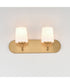 Durham 2-Light Strip Bath Vanity Natural Aged Brass