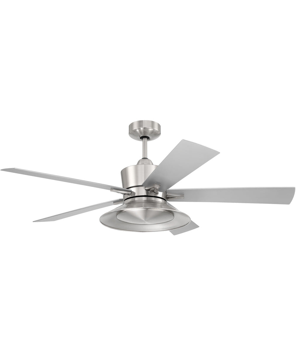 52" Topper 1-Light Fan Brushed Polished Nickel
