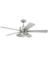 52" Topper 1-Light Fan Brushed Polished Nickel