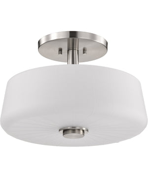 Lune 3-Light Close-to-Ceiling Brushed Nickel