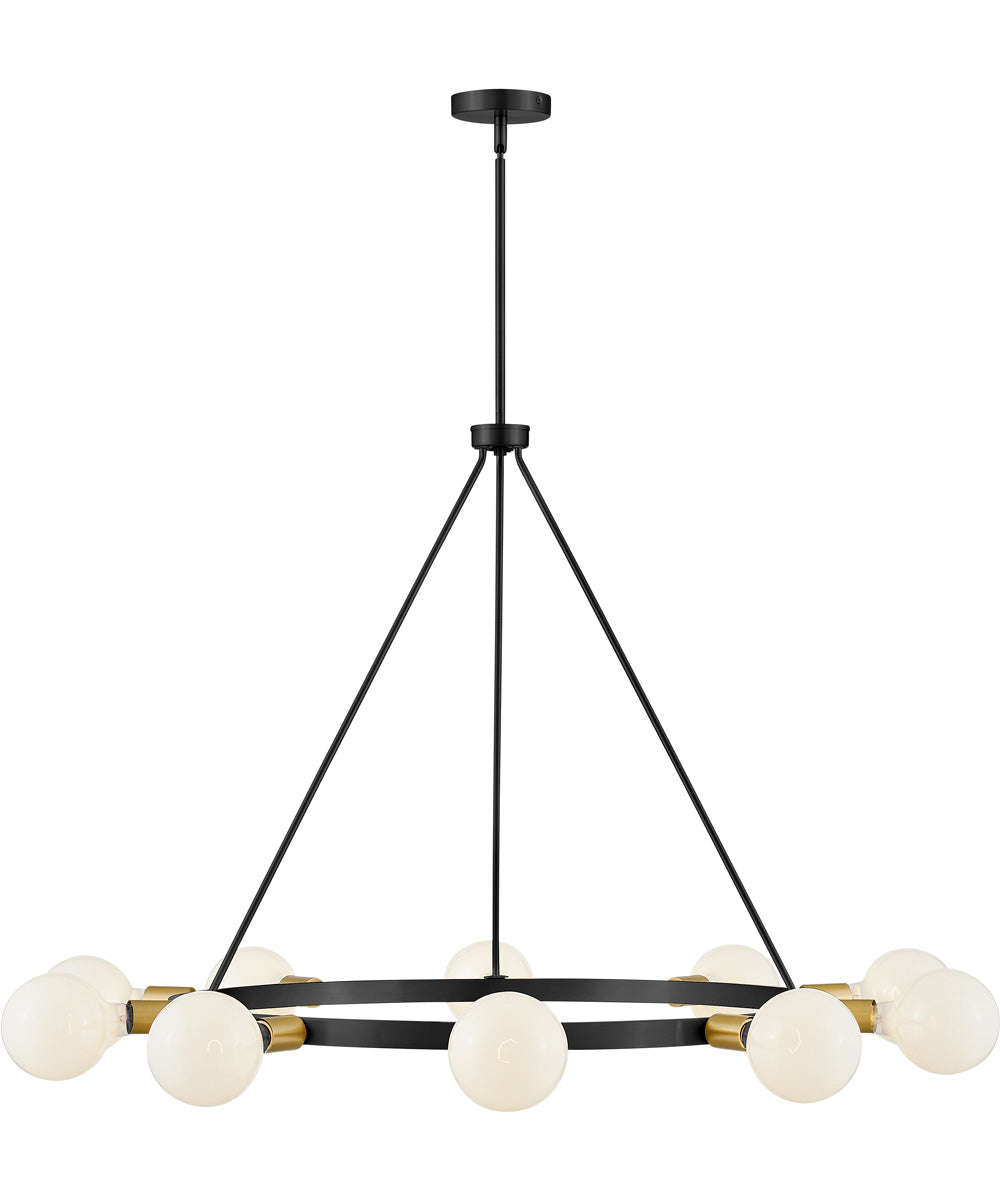 Orla 10-Light Large Single Tier Chandelier in Black