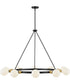 Orla 10-Light Large Single Tier Chandelier in Black
