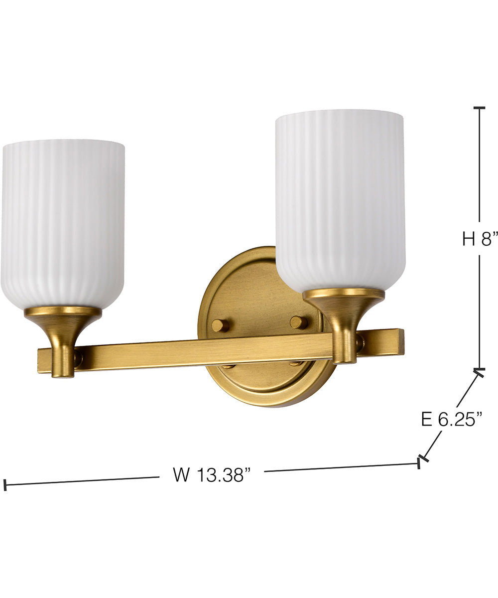 Solara 2-Light Vanity & Wall Natural Brass