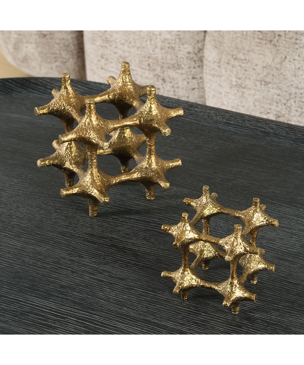 Gilded Connection Modern Sculptures Set of 2