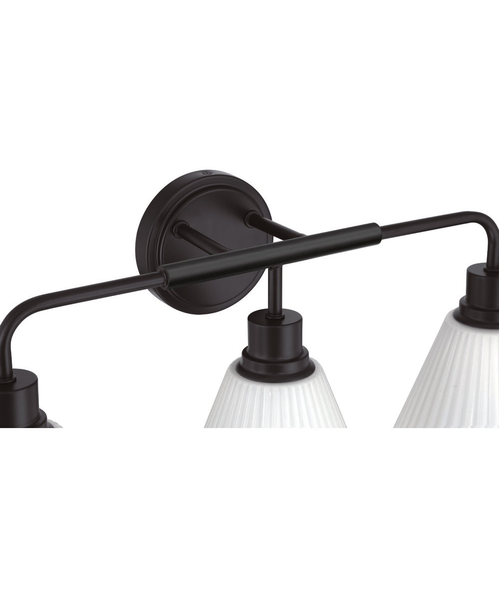 Pleated II 3-Light Lighting Flat Black