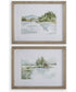Serene Lake Framed Prints, Set of 2