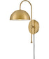 Lou 1-Light Medium Single Light Sconce in Lacquered Brass