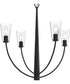 Jheni 4-Light Chandelier with Clear Glass Shades Matte Black