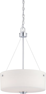 17"W Soho 3-Light Pendant Polished Chrome