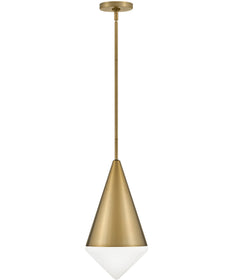 Betty 1-Light Small Pendant in Lacquered Brass