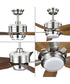 Byars 54" 5-Blade Integrated LED Indoor Ceiling Fan with Light Kit White Opal Shade Remote Control Brushed Nickel