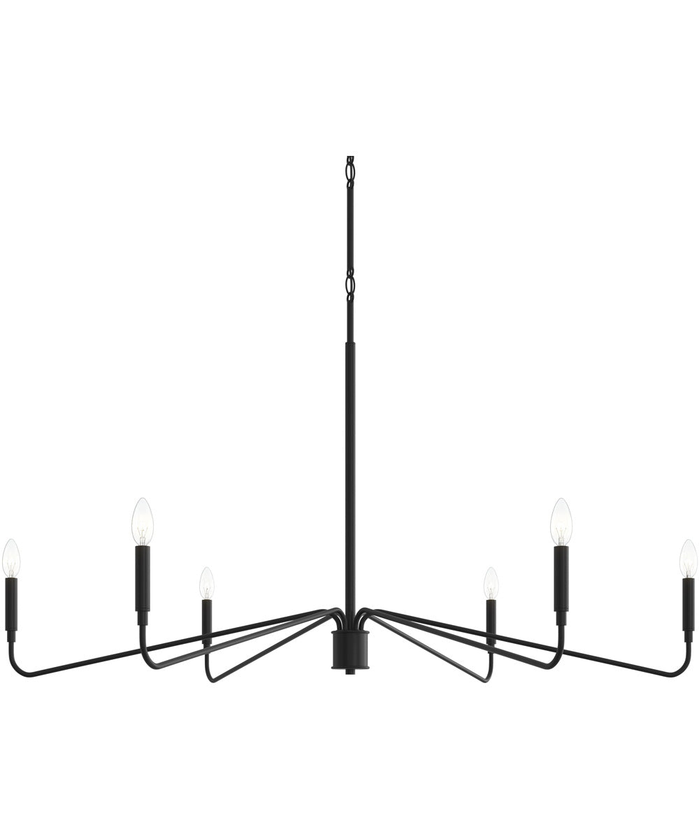Pilar Extra Large 6-Light Chandelier Matte Black