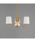 Durham 3-Light Chandelier Natural Aged Brass