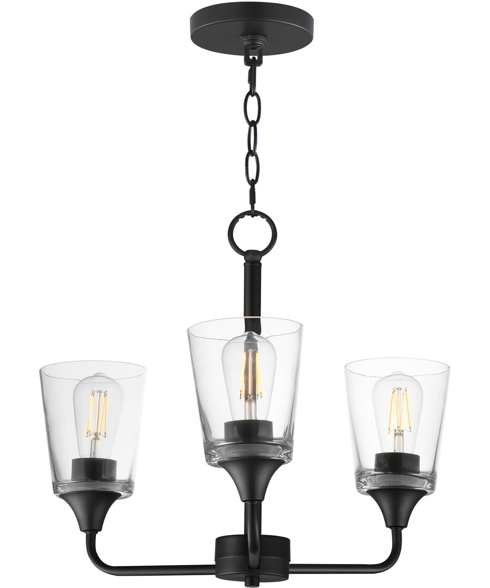 Hudson 3-Light Chandelier Black