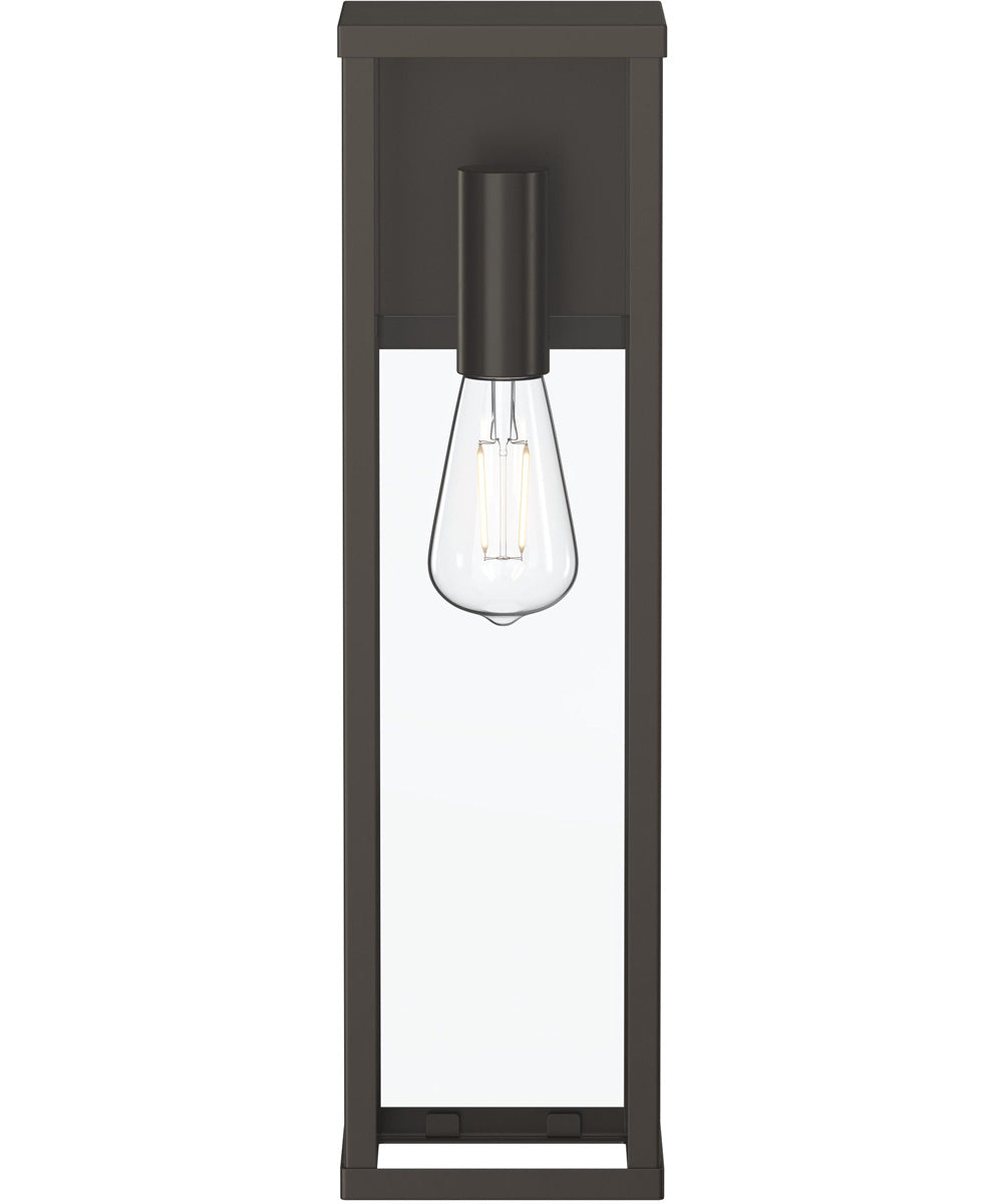 Ryle 1-Light Extra Large Wall Lantern with Clear Glass Panels Antique Bronze