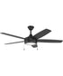 Nolyn V 52 in. 5-Blade Modern LED Ceiling Fan Matte Black