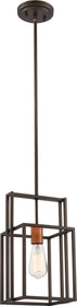8"W Lake 1-Light Pendant Bronze / Copper Accents