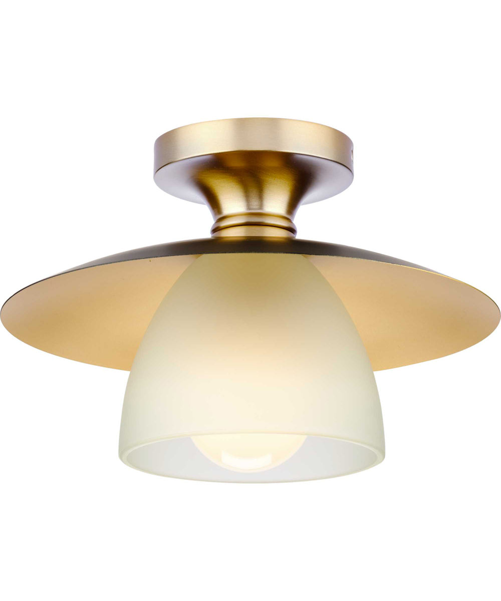 Trimble 1-Light 12" Semi-Flush Mount Brushed Bronze