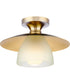 Trimble 1-Light 12" Semi-Flush Mount Brushed Bronze
