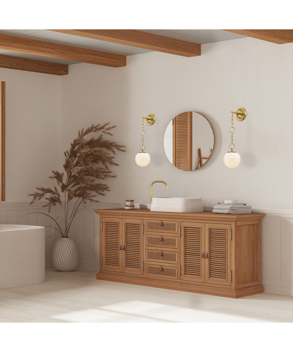 Wine Flower 1 Light Wall Sconce Brushed Gold